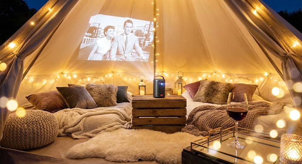 森の中の映画館。Anker Nebula Capsule 3 で過ごす、魔法の夜