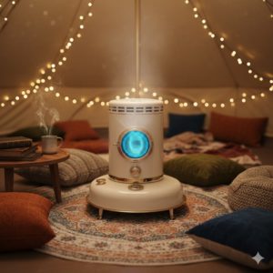青い炎のある暮らし。レトロな石油ストーブが作る「冬の特等席」Aladdin Blue Flame Heater