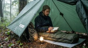 雨音は、子守唄だ。DD Hammocksタープの下で聴く、孤独のリズム